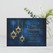 Hanukkah Star van David Moving Holiday Card Feestdagenkaart (Staand voorkant)