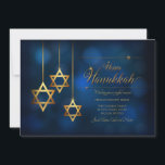 Hanukkah Star van David Moving Holiday Card Feestdagenkaart<br><div class="desc">Stuur vakantiewensen samen met je nieuwe adres met dit elegante Hanukkah wenskaart. (Hanukkah Vectors van Vecteezy). De kaart kan eenvoudig worden aangepast met de tekst, het lettertype, de lettertypekleur, de papieren vorm en de papieren soort. Niet precies wat je zoekt? Al onze producten kunnen zonder extra kosten op maat worden...</div>