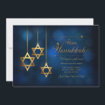 Hanukkah Star van David Moving Holiday Card Feestdagenkaart<br><div class="desc">Stuur vakantiewensen samen met je nieuwe adres met dit elegante Hanukkah wenskaart. (Hanukkah Vectors van Vecteezy). De kaart kan eenvoudig worden aangepast met de tekst, het lettertype, de lettertypekleur, de papieren vorm en de papieren soort. Niet precies wat je zoekt? Al onze producten kunnen zonder extra kosten op maat worden...</div>