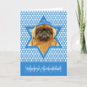Hanukkah Star van David - Pekingese - Pebbles Feestdagen Kaart