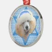 Hanukkah Star van David - Poodle - Abriotto Metalen Ornament (Links)