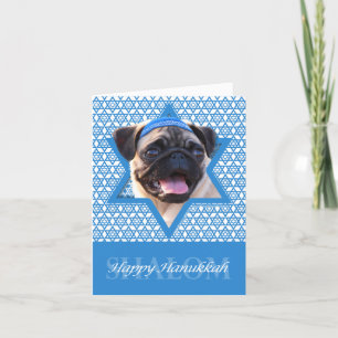 Hanukkah Star van David - Pug Feestdagen Kaart