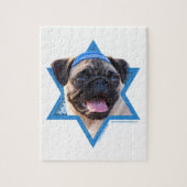 Hanukkah Star van David - Pug Legpuzzel (Verticaal)