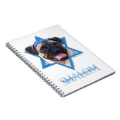 Hanukkah Star van David - Pug Notitieboek (Rechterzijde)