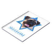 Hanukkah Star van David - Pug Notitieboek (Linkerzijde)