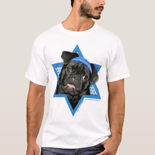 Hanukkah Star van David - Pug - Ruffy T-shirt (Voorkant)
