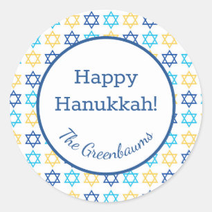 Hanukkah Star van David Ronde Sticker