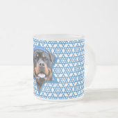 Hanukkah Star van David - Rottweiler Matglas Koffiemok (Voorkant rechts)