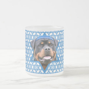 Hanukkah Star van David - Rottweiler Matglas Koffiemok