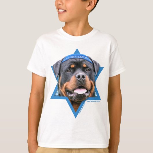 Hanukkah Star van David - Rottweiler T-shirt (Voorkant)