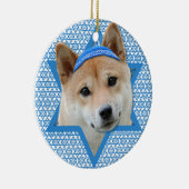 Hanukkah Star van David - Shiba Inu Keramisch Ornament (Rechts)