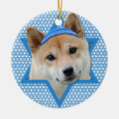 Hanukkah Star van David - Shiba Inu Keramisch Ornament (Voorkant)