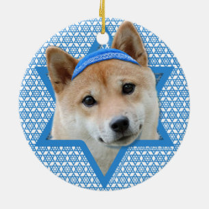 Hanukkah Star van David - Shiba Inu Keramisch Ornament