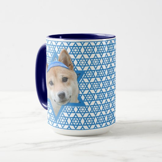 Hanukkah Star van David - Shiba Inu Mok (Voorkant links)