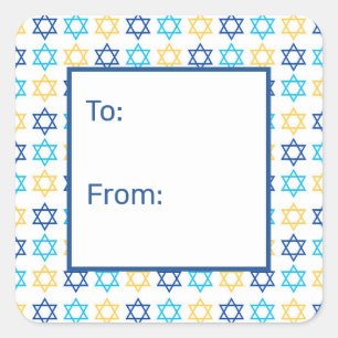 Hanukkah Star van David Vierkante Sticker