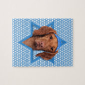Hanukkah Star van David - Vizsla - Reagan Legpuzzel (Horizontaal)