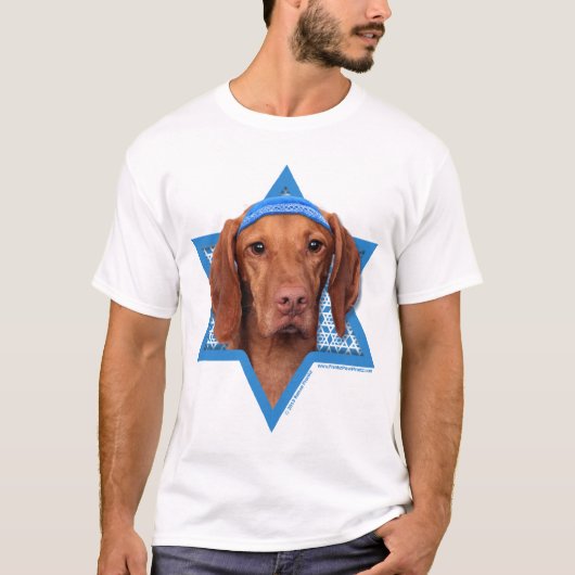 Hanukkah Star van David - Vizsla - Reagan T-shirt (Voorkant)