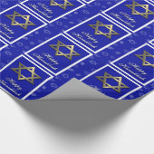 Hanukkah Star van David Wrapping Paper Cadeaupapier (Hoek)