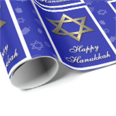 Hanukkah Star van David Wrapping Paper Cadeaupapier (Rol Hoek)