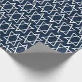 Hanukkah Star van David Wrapping Paper - marine Cadeaupapier (Hoek)