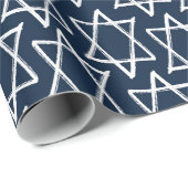 Hanukkah Star van David Wrapping Paper - marine Cadeaupapier (Rol Hoek)