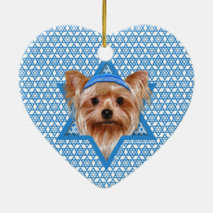 Hanukkah Star van David - Yorkshire Terrier Keramisch Ornament