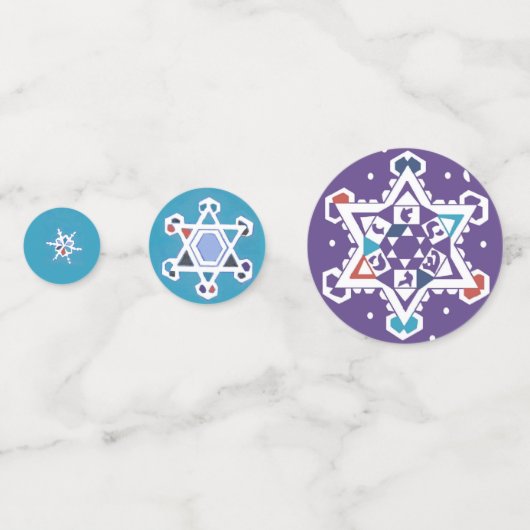 Hanukkah Starflake Confetti (Achterkanten)