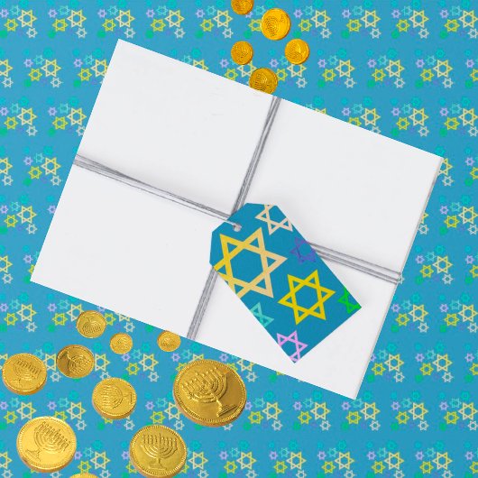Hanukkah Stars of David Gift Label Cadeaulabel