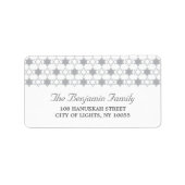 Hanukkah Stars van David Holiday Return Address Etiket (Voorkant)
