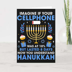 Hanukkah Stel je mobiele telefoon voor Chanukah Jo Kaart
