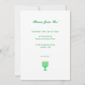 Hanukkah Ster en Sneeuwvlokken Viering Groen Kaart (Achterkant)
