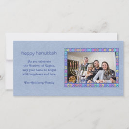 Hanukkah Ster Kader Foto Kaart