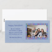 Hanukkah Ster Kader Foto Kaart (Voorkant / Achterkant)