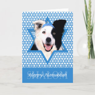 Hanukkah Ster van David - Border Collie Feestdagen Kaart