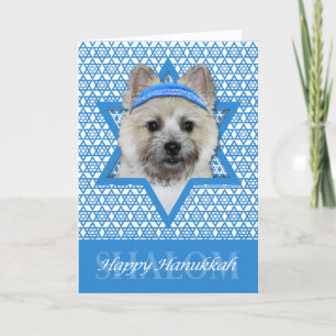 Hanukkah Ster van David - Cairn Terrier - Teddy Be Feestdagen Kaart