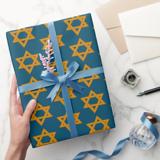 HANUKKAH STER VAN DAVID Joodse feestdag Bar Mitzva Cadeaupapier (Geschenken)
