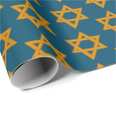 HANUKKAH STER VAN DAVID Joodse feestdag Bar Mitzva Cadeaupapier (Rol Hoek)