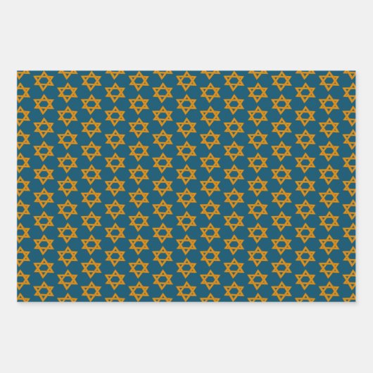 HANUKKAH STER VAN DAVID Joodse feestdag Set van Inpakpapier Vel (Voorkant 3)