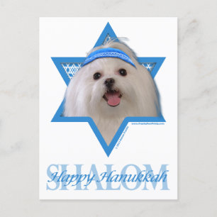 Hanukkah Ster van David - Maltees Feestdagenkaart