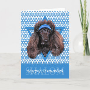 Hanukkah Ster van David - Poedel - Bix Feestdagen Kaart
