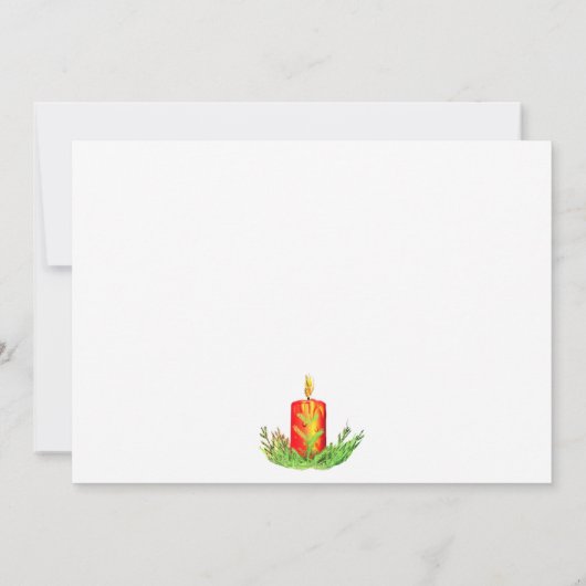 Hanukkah Sterren en Kaarsen Feestviering Kaart (Achterkant)