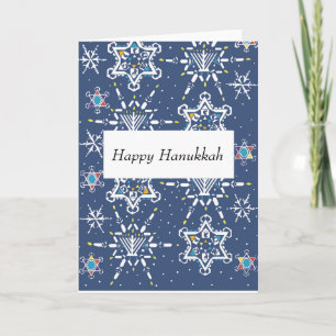 Hanukkah Stervlokken Wenskaart Kaart