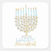 Hanukkah-Sticker Vierkante Sticker (Voorkant)