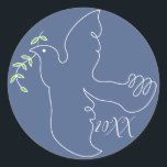 Hanukkah Stickers (1 1/2"/3") "Chanukah Dove"<br><div class="desc">Hanukkah/Vakantige stickers, personaliseren. De "Dove van de Chanoeka/personaliseer"kies van 1 1/2"en 3"stickers. Personaliseer door tekst met uw eigen bericht te schrappen en te vervangen. Kies uw favoriete doopvontgrootte, stijl, en kleur. De achtergrondkleur kan uit worden veranderd door een verschillende kleur van het kleurenpalet te kiezen. Bedankt om te stoppen en...</div>