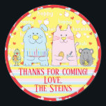 Hanukkah Stickers (1 1/2 inch of 3 inch) Kat, hond<br><div class="desc">Hanoekah-Stickers ( 1 1/2 of 3 inch). Kat, hond, muis en vogel maken zich klaar voor Hanukkah met hun menorah, latten, droesels en geleidedonuts! Pas het lettertype aan door de tekengrootte, -stijl, -kleur en -tekst aan te passen. Zoveel gebruik: Van en naar cadeautjes stickers, Dank je stickers op traktassen, Dektoppers...</div>