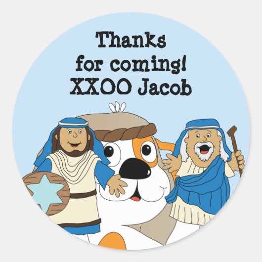 Hanukkah Stickers (1 1/2 of 3 inch) gepersonalisee (Voorkant)