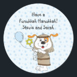 Hanukkah Stickers (1 1/2 of 3 inch) gepersonalisee<br><div class="desc">Personaliseer door de lettergrootte, stijl, kleur en tekst te wijzigen. Zoveel toepassingen: "To and From" cadeau stickers, "Thank You" stickers op traktassen, "Cake Toppers" (stick op zwaar karton, uitgesneden sticker, tape tandenstoker op de achterkant van het karton), of wat dacht je van "Gift Labels" (stick op zwaar karton, uitgesneden sticker,...</div>