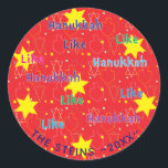 Hanukkah Stickers (1 1/2 of 3") "Net als Hanukkah"<br><div class="desc">Pas het lettertype aan door de tekengrootte, -stijl, -kleur en -tekst aan te passen. Zoveel gebruik: Van en naar cadeautjes stickers, Dank je stickers op traktassen, Dektoppers (plakken op zware kartonnen voorraad, uitgesneden sticker, tapijtpikken op de achterkant van de kartonnen voorraad), of hoe zit het met Gift Labels (stoken op...</div>