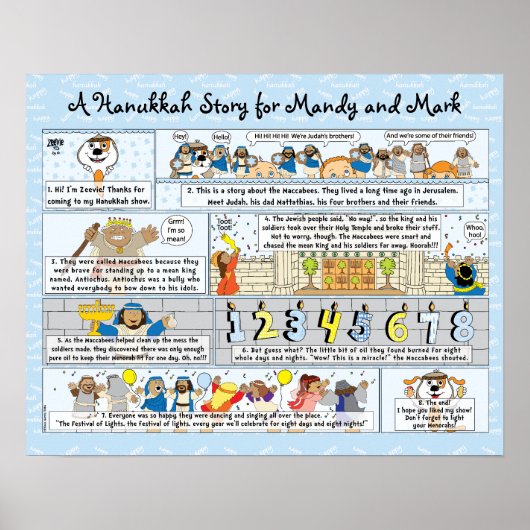 Hanukkah Story over Poster Matt Board/Comic Strip (Voorkant)