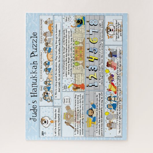 Hanukkah Story Puzzle Personalized/16 x 20 Legpuzzel (Verticaal)